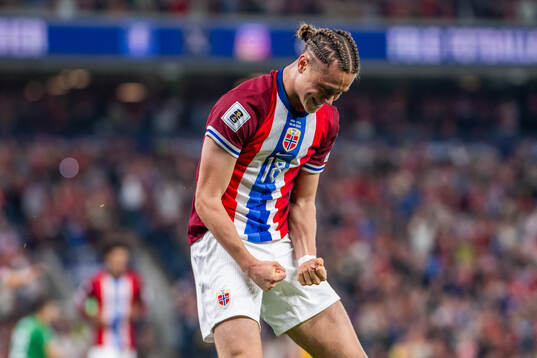 Thelo Aasgaard of Norway celebrates