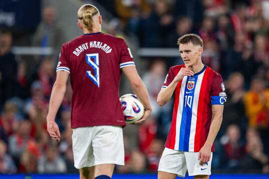 Erling Braut Haaland and Martin Ødegaard of Norway