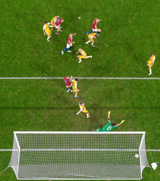 Erling Braut Haaland of Norway scores the 10-1 goal