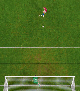 Thelo Aasgaard of Norway scores the 9-1 goal behind