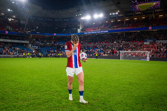 Thelo Aasgaard of Norway reacts