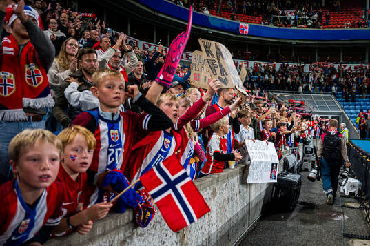 Spectators in the stands