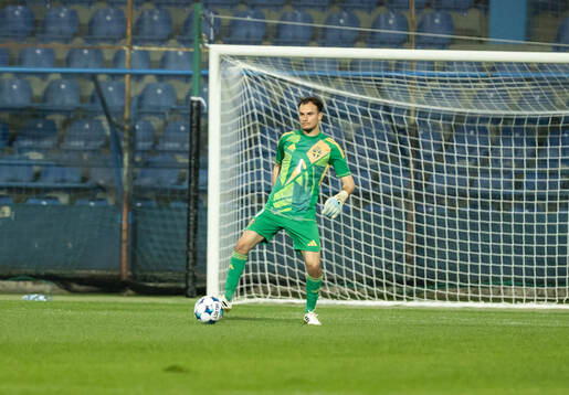 Goalkeeper Elis Bishesari of Sweden