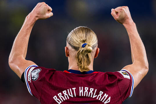 Erling Braut Haaland of Norway celebrates