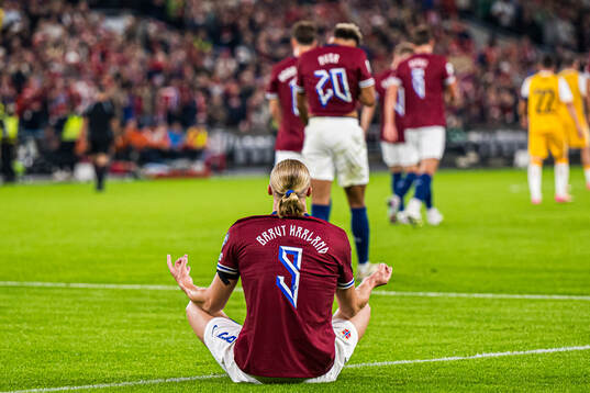 Erling Braut Haaland of Norway celebrates