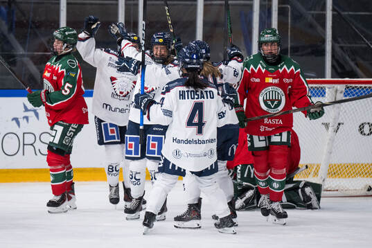 Linköpings Ella Jämsén jublar
