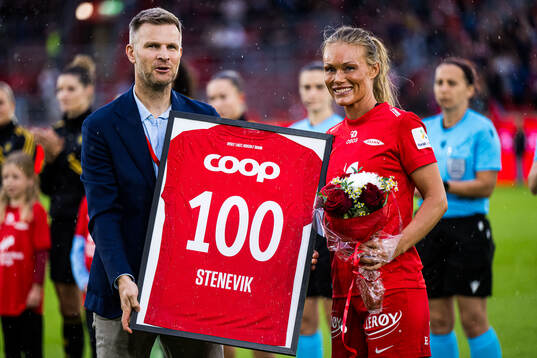 Christian Kalvenes, CEO of Brann,and Ingrid Stenevik of