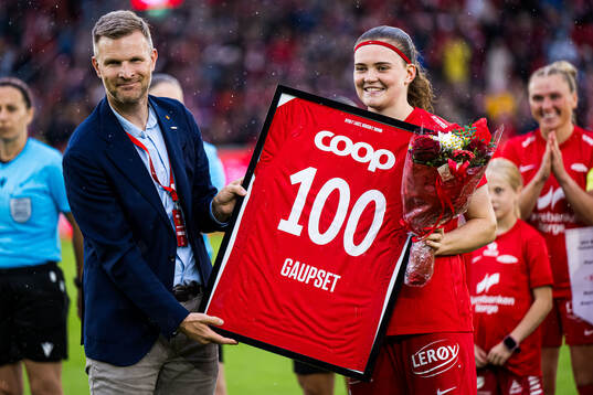 Christian Kalvenes, CEO of Brann, and Signe Gaupset of Brann
