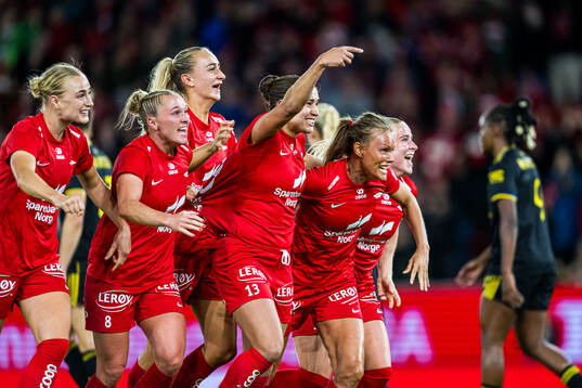 Ingrid Stenevik of Brann celebrates