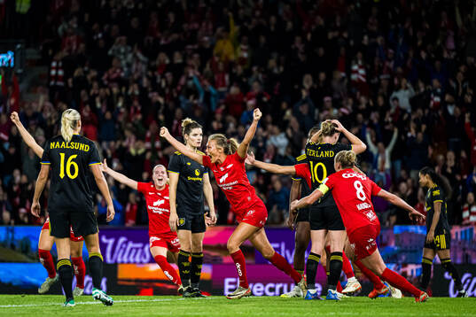 Ingrid Stenevik of Brann celebrates