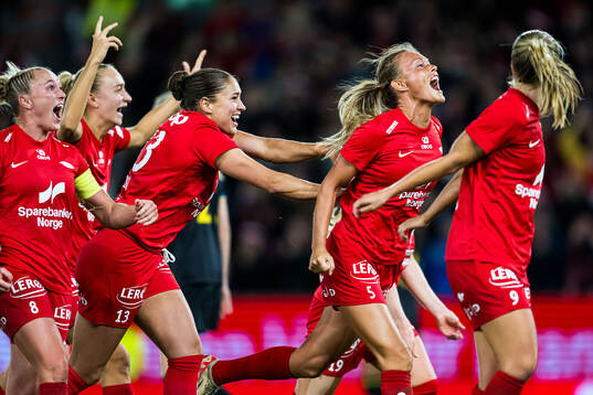 Ingrid Stenevik of Brann celebrates