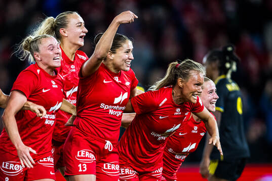 Ingrid Stenevik of Brann celebrates