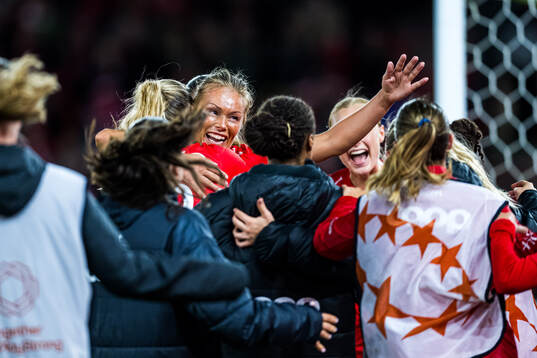 Ingrid Stenevik of Brann celebrates