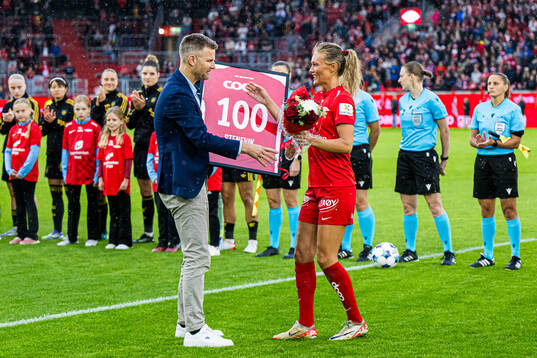 Christian Kalvenes, CEO of Brann, and Ingrid Stenevik of
