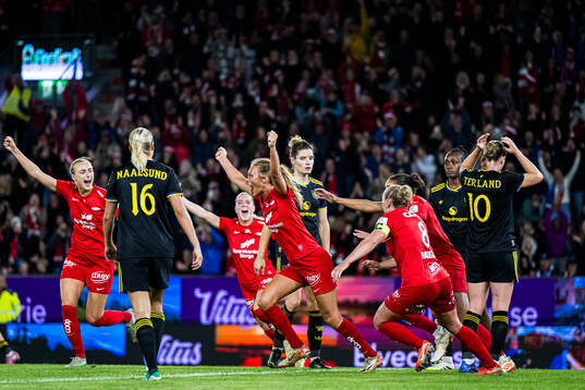 Ingrid Stenevik of Brann celebrates