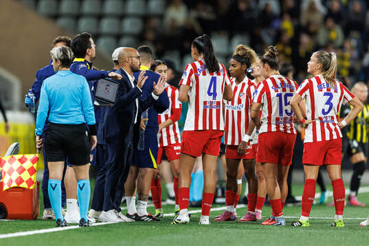 Coach Martin Alba of Atletico Madrid