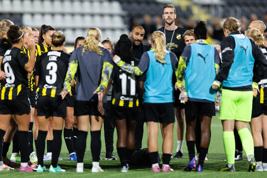 Players and staff of Häcken gathered