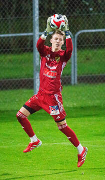 IFK Hässleholms  målvakt Felix Persson  i matchen i div.