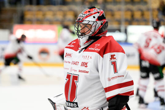 Örebros målvakt Jhonas Enroth  ishockeymatchen i SHL