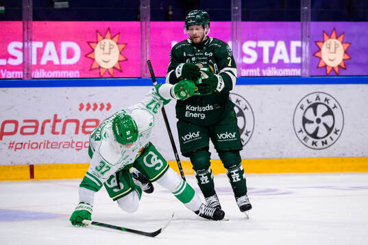 Rögles Albin Sundsvik och Färjestads Axel Bergkvist