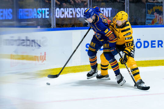 Djurgårdens Håvard Salsten och Skellefteås Pär Lindholm