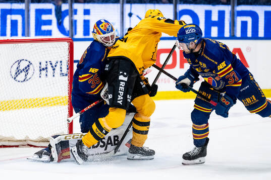 Djurgårdens målvakt Magnus Hellberg och Jesper Pettersson