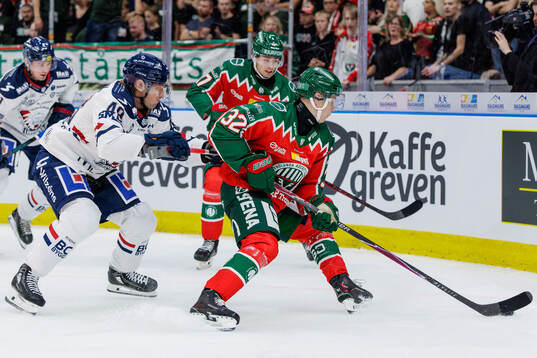 Linköpings Mikko Kokkonen och Frölundas Noah Hasa