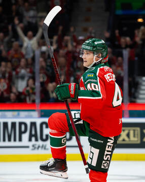 Frölundas Jacob Peterson jublar