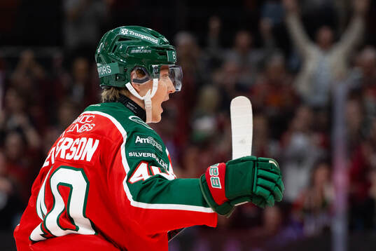 Frölundas Jacob Peterson jublar