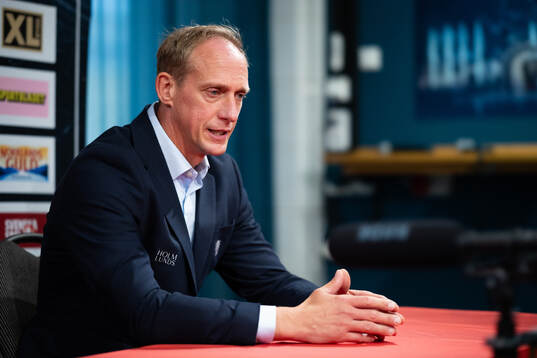 Linköpings tränare Mikael Håkanson på presskonferensen