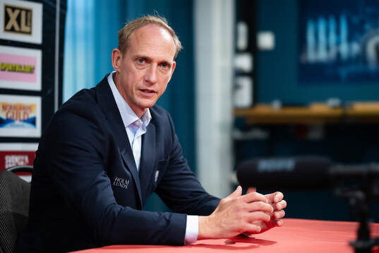 Linköpings tränare Mikael Håkanson på presskonferensen