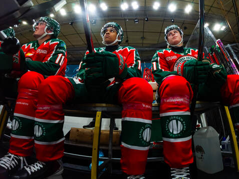 Frölundas Max Lindholm, Max Westergård och Ivar Stenberg