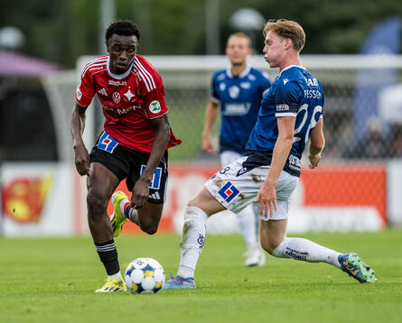 IFK Norrköpings Abdoulie Tamba och Halmstads Malte Persson