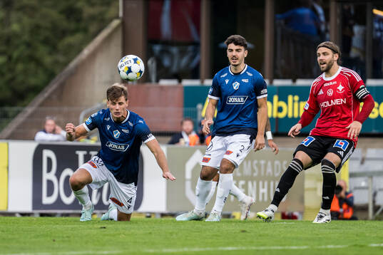 Halmstads Filip Schyberg och Bleon Kurtulus och IFK