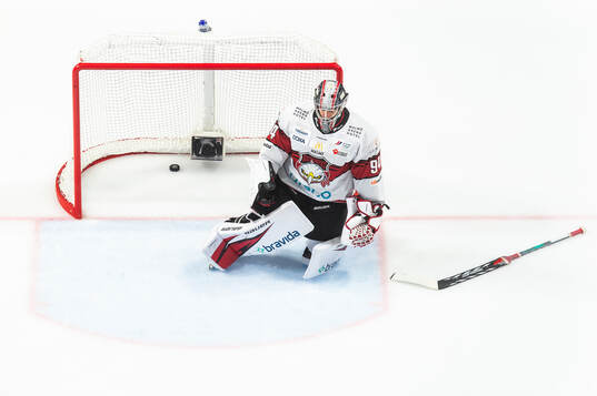 Malmö Redhawks målvakt Marek Langhamer deppar