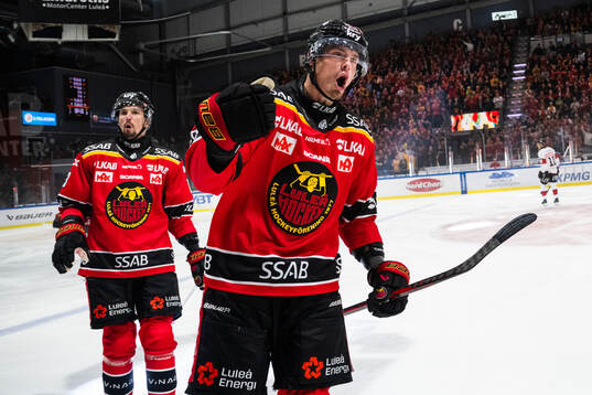 Luleås Markus Nurmi jublar
