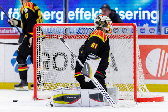 Brynäs målvakt Collin Delia deppar
