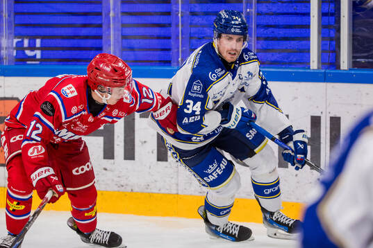 Timrås Linus Eriksson och Leksands Peter Cehlarik