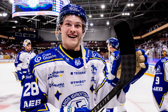 Leksands Victor Johansson jublar