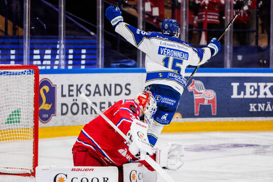 Leksands Max Veronneau jublar