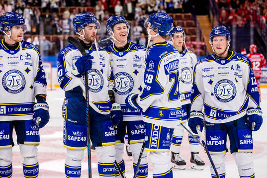 Leksands spelarna jublar