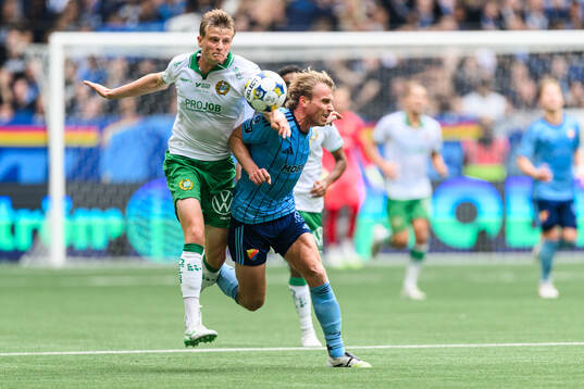 Hammarbys Frederik Winther och Djurgårdens Rasmus Schuller