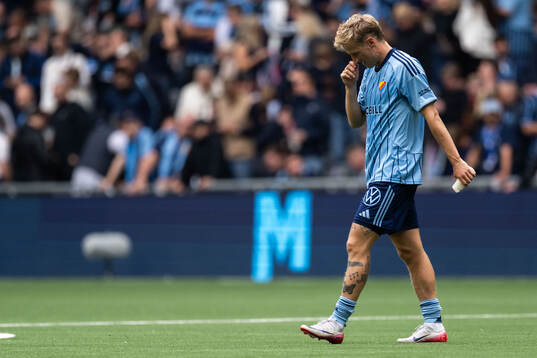 Djurgårdens Jeppe Møldrup Okkels deppar