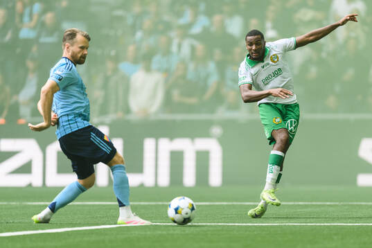 Djurgårdens Jacob Une och Hammarbys Paulos Abraham