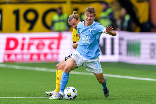 Elfsborgs Niklas Hult och Malmö FFs Hugo Bolin