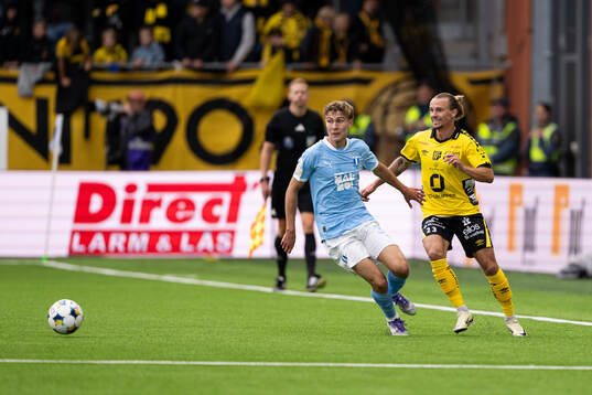 Malmö FFs Hugo Bolin och Elfsborgs Niklas Hult