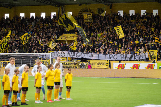 Banderoll hos Elfsborgs supportrarna