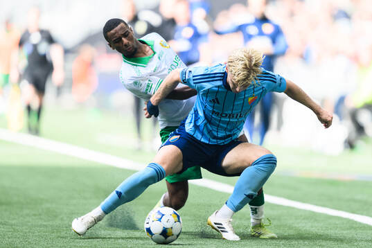 Hammarbys Paulos Abraham och Djurgårdens Theo Bergvall