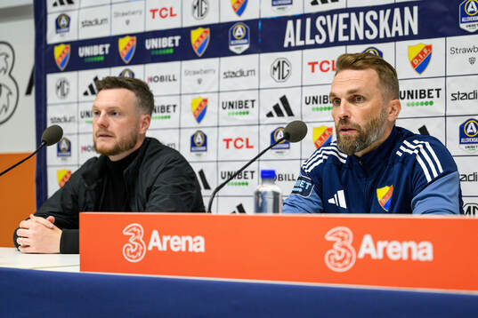 Hammarbys tränare Kim Hellberg Djurgårdens tränare Jani