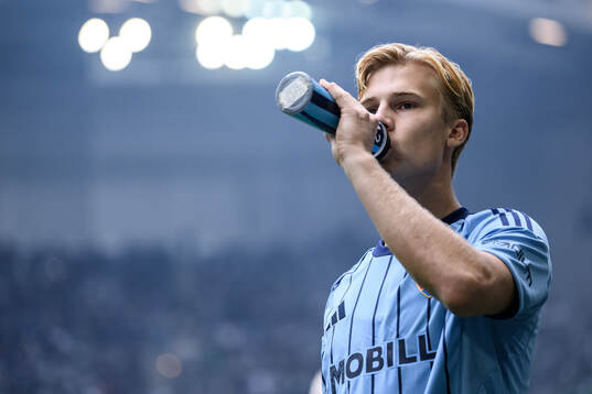 Djurgårdens Theo Bergvall  fotbollsmatchen i Allsvenskan